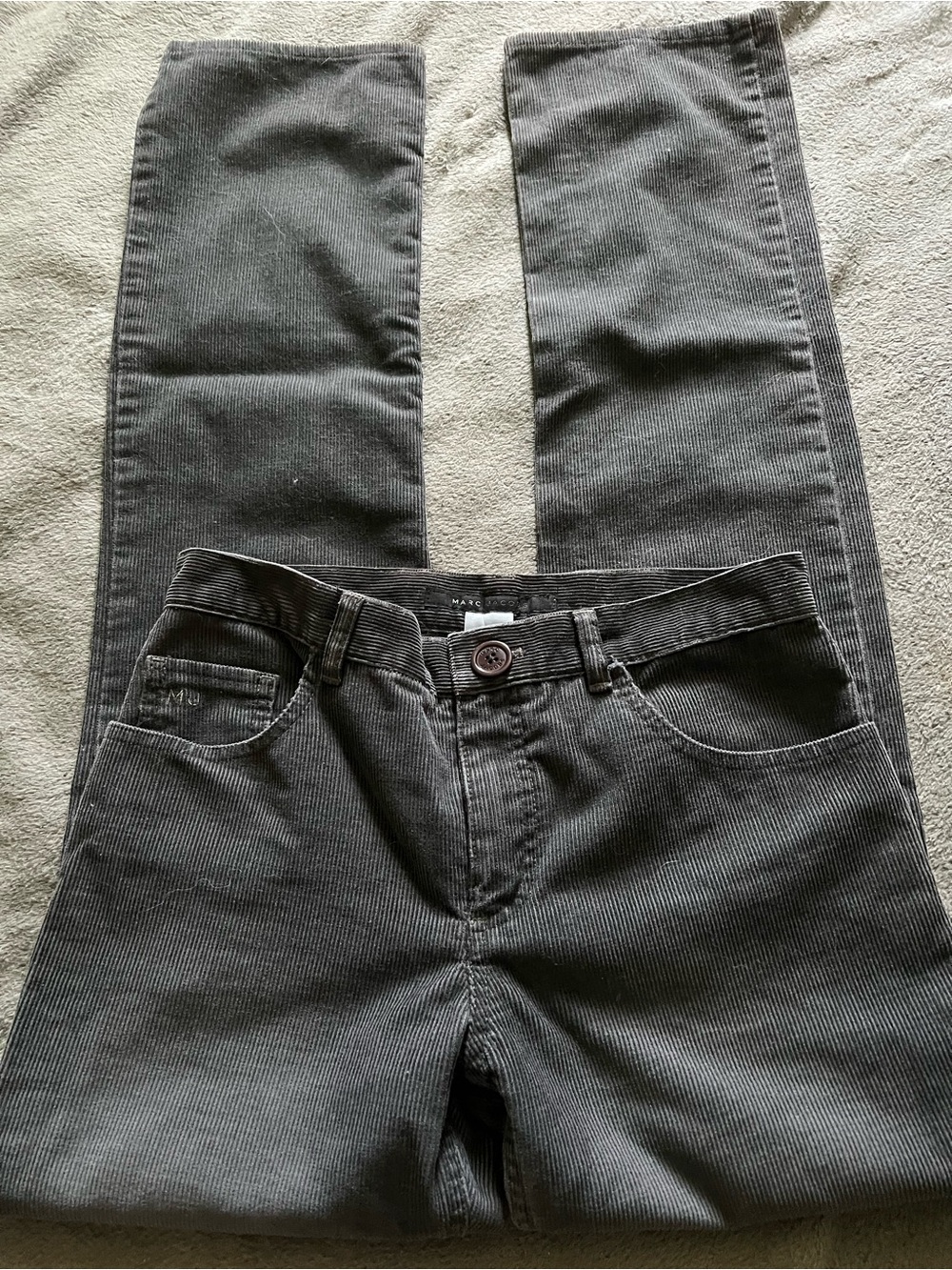 Marc Jacobs Charcoal Gray Corduroy Boot Cut Pants